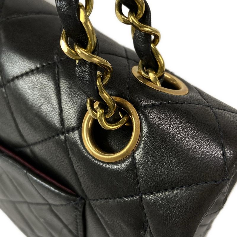 Chanel Shoulder Bag Double Flap Matelasse A01113 Black Chain Shoulder/gold