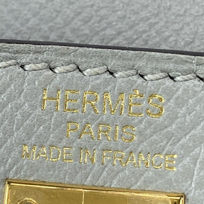 Hermes Handbag Kelly 25 Blue Glacier Outside Stitch/gold Hardware