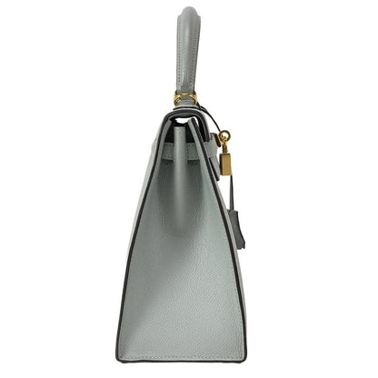 Hermes Handbag Kelly 25 Blue Glacier Outside Stitch/gold Hardware