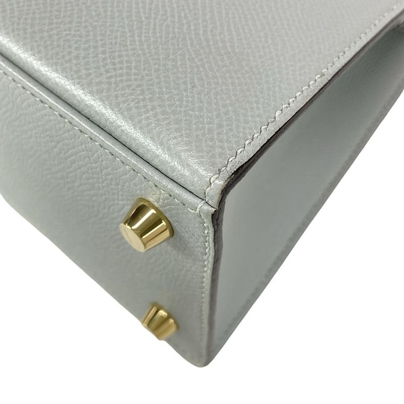 Hermes Handbag Kelly 25 Blue Glacier Outside Stitch/gold Hardware