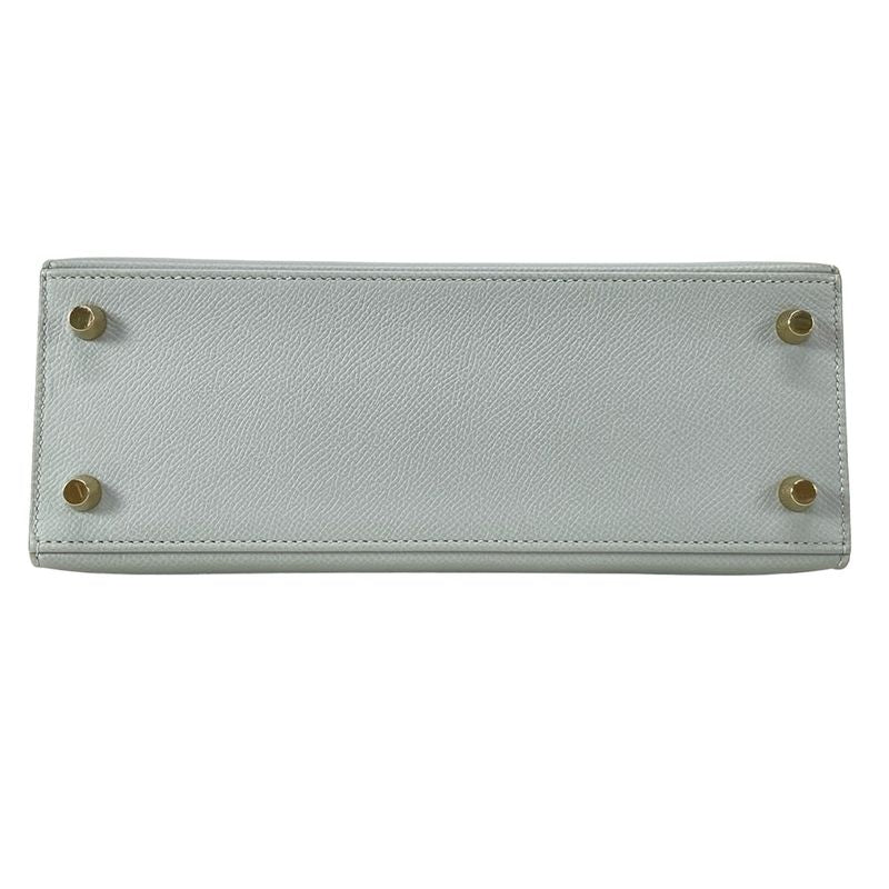 Hermes Handbag Kelly 25 Blue Glacier Outside Stitch/gold Hardware