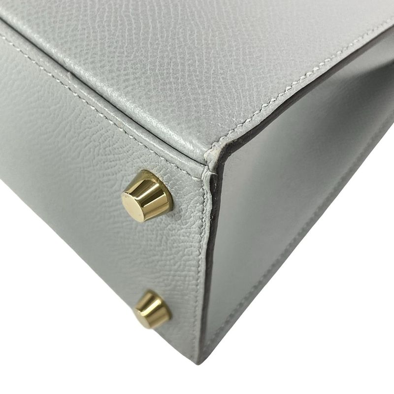 Hermes Handbag Kelly 25 Blue Glacier Outside Stitch/gold Hardware