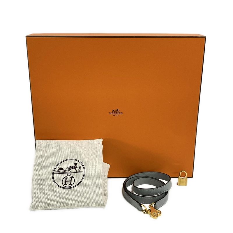 Hermes Handbag Kelly 25 Blue Glacier Outside Stitch/gold Hardware