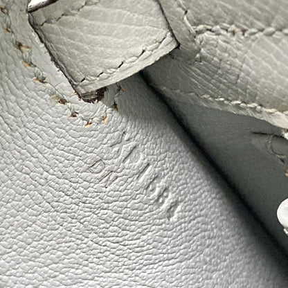 Hermes Handbag Kelly 25 Blue Glacier Outside Stitch/gold Hardware