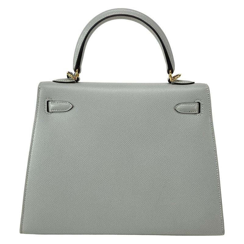 Hermes Handbag Kelly 25 Blue Glacier Outside Stitch/gold Hardware