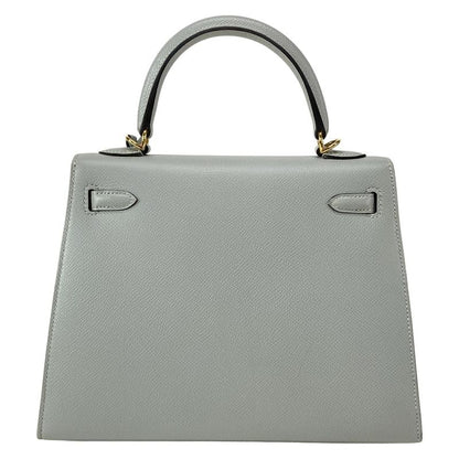 Hermes Handbag Kelly 25 Blue Glacier Outside Stitch/gold Hardware