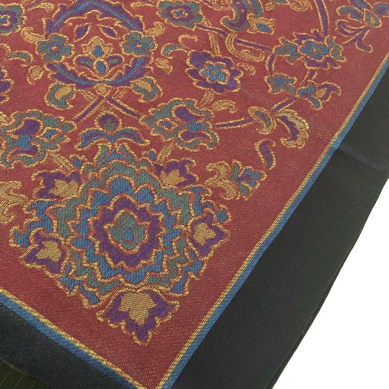 Yvessaint Laurent Stole (shawl) - Bordeaux X Blue X Multi Wool Silk