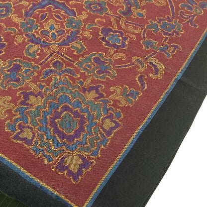 Yvessaint Laurent Stole (shawl) - Bordeaux X Blue X Multi Wool Silk