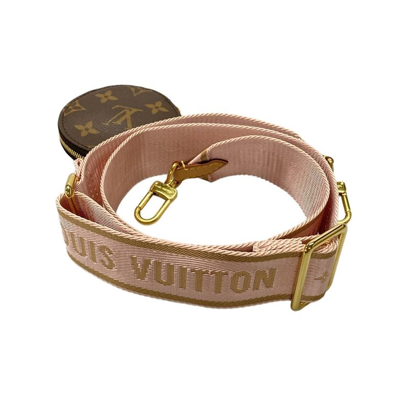 Louis Vuitton Shoulder Strap - Pink X Brown X Dark Brown M44840 Attached