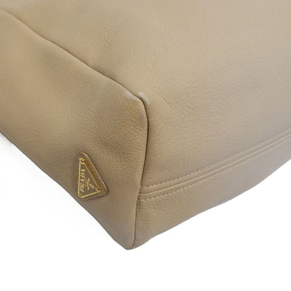 Prada Shoulder Bag - Beige Leather Tag Leather