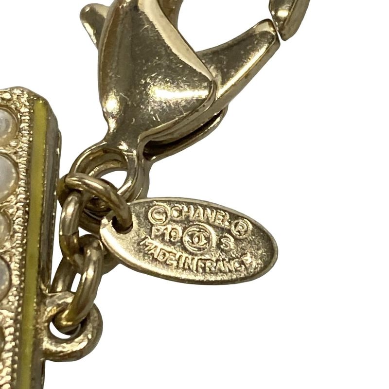 Chanel Belt - Ivory×gold×multi Chain Belt W/coco Mark Leather