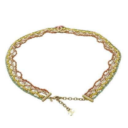 Chanel Belt - Ivory×gold×multi Chain Belt W/coco Mark Leather