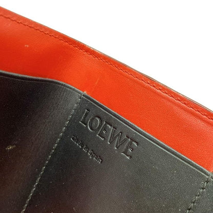 Loewe Trifold Wallet Linen/tri-fold Wallet Beige Leather