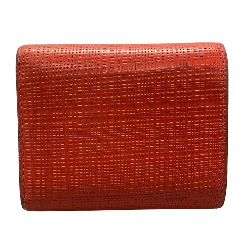 Loewe Trifold Wallet Linen/tri-fold Wallet Beige Leather