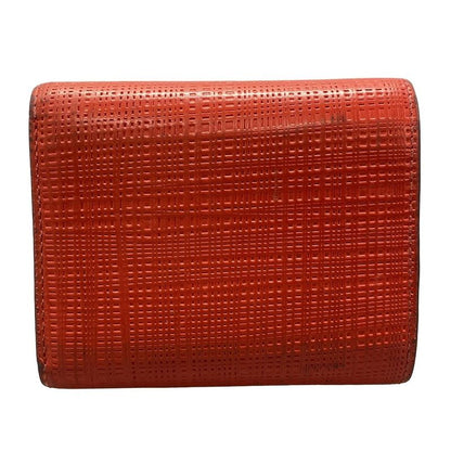 Loewe Trifold Wallet Linen/tri-fold Wallet Beige Leather