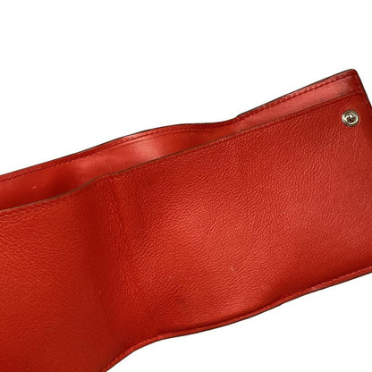 Loewe Trifold Wallet Linen/tri-fold Wallet Beige Leather