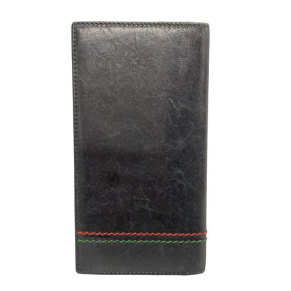 Gucci Wallet - 138054 Black And Green And Red Leather