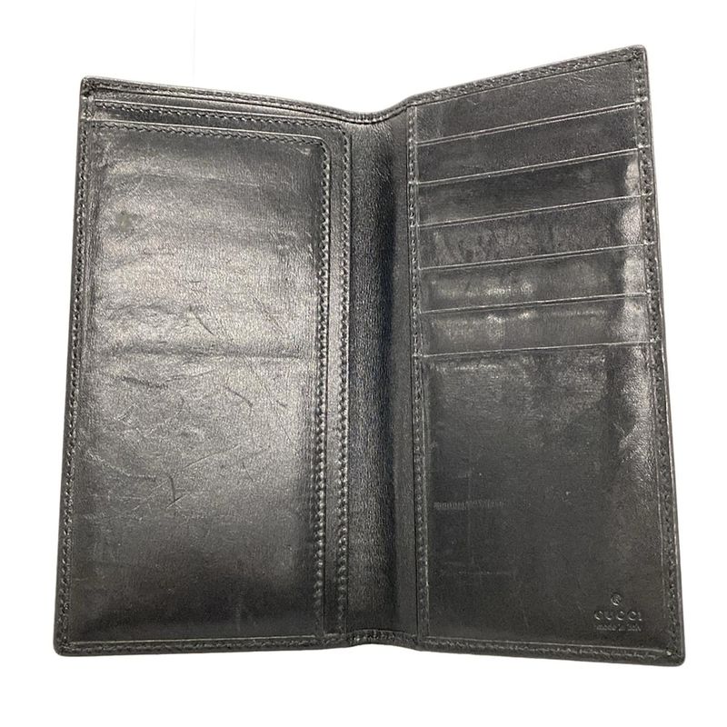 Gucci Wallet - 138054 Black And Green And Red Leather