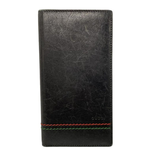 Gucci Wallet - 138054 Black And Green And Red Leather