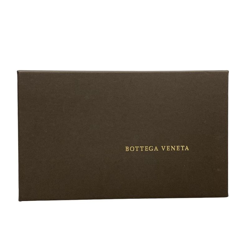 Bottega Veneta Intrecciato Navy Round Zipper Leather Long Wallet