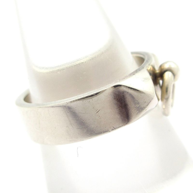 Hermes Ring 52 Medallion Collier De Chien PM H115607b 00046 Silver