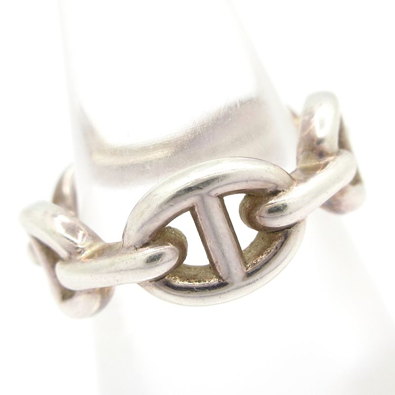 Hermes Ring 50 Chaine D'ancre Silver