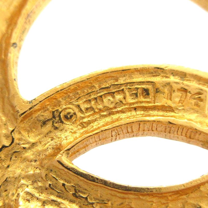 Chanel Brooch Gold And Clear Coco Mark