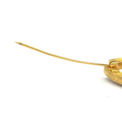 Chanel Brooch Gold And Clear Coco Mark