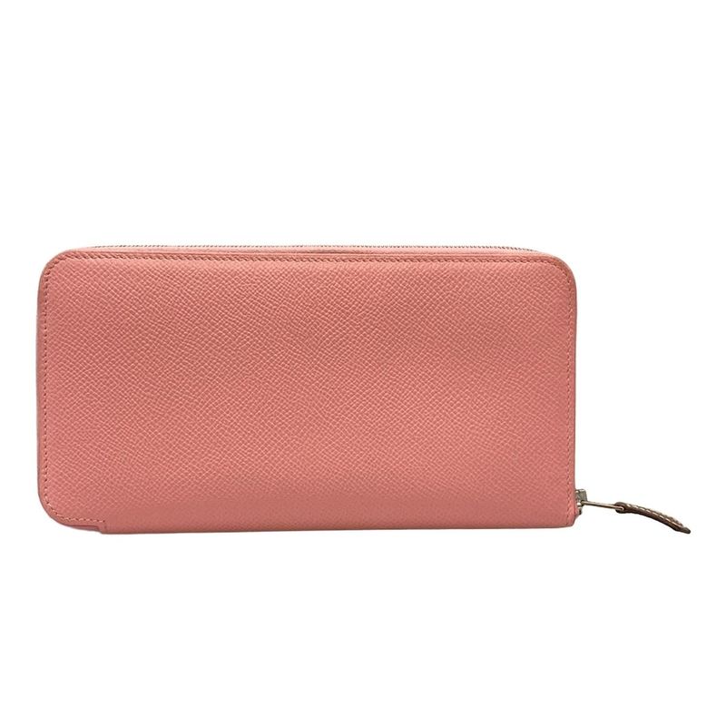 Hermes Azap Long Silk-in Rose Confetti Silver Hardware / Round Zipper Long