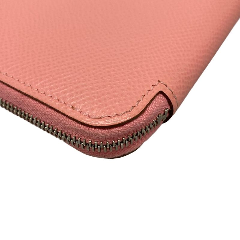 Hermes Azap Long Silk-in Rose Confetti Silver Hardware / Round Zipper Long