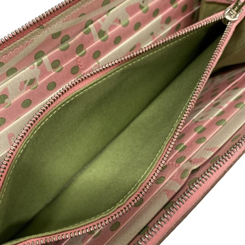 Hermes Azap Long Silk-in Rose Confetti Silver Hardware / Round Zipper Long