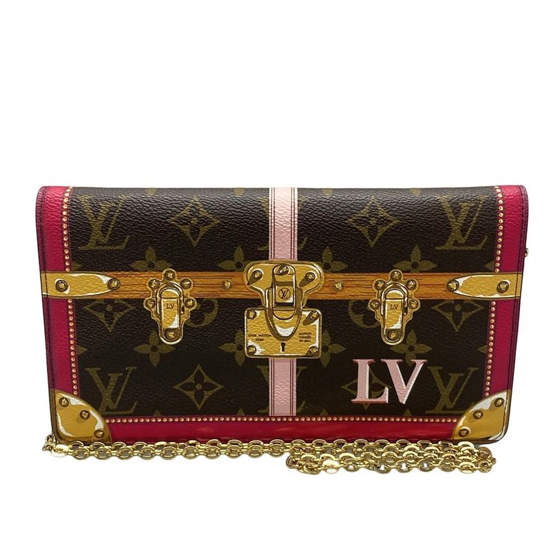 Louis Vuitton Wallet Summer Trunk (monogram ) Pochette - Weekend M62456 Fuchsia