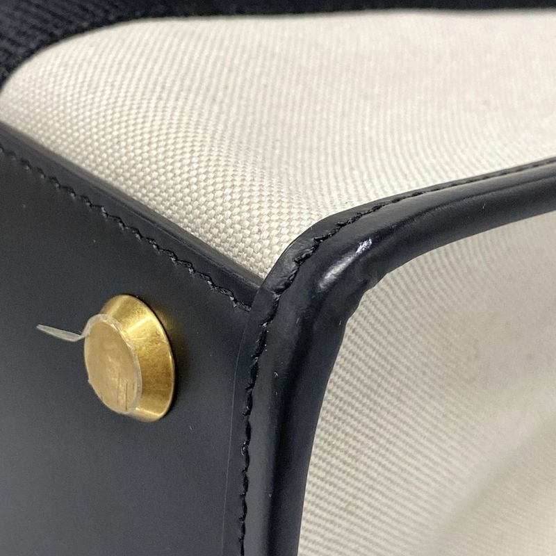 Balenciaga Tote Hardware Small Tote Bag 671402 Ivory And Black Leather