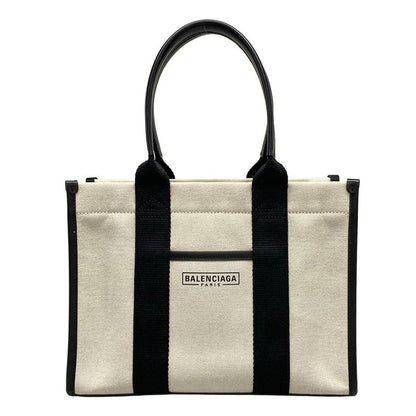 Balenciaga Tote Hardware Small Tote Bag 671402 Ivory And Black Leather