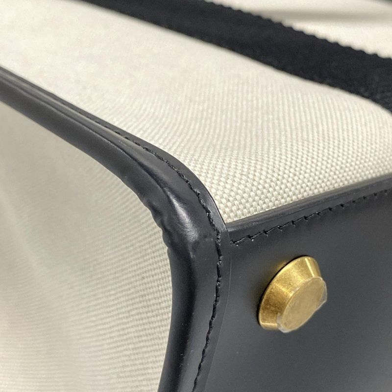 Balenciaga Tote Hardware Small Tote Bag 671402 Ivory And Black Leather