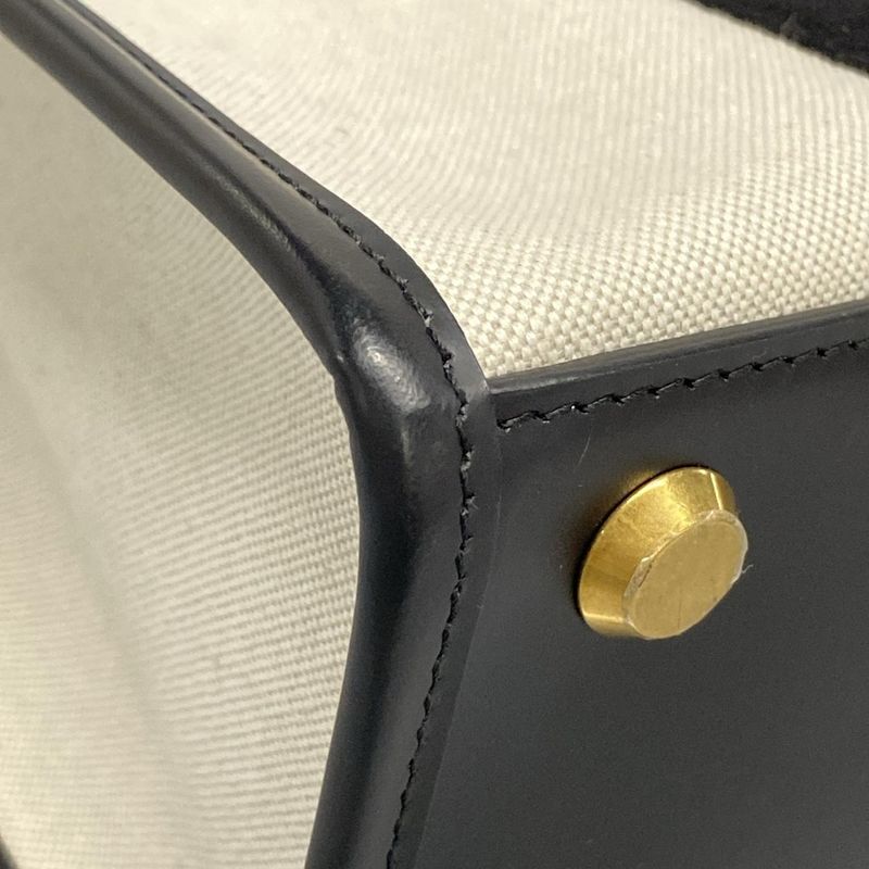 Balenciaga Tote Hardware Small Tote Bag 671402 Ivory And Black Leather