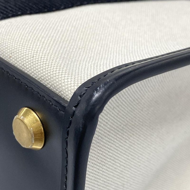 Balenciaga Tote Hardware Small Tote Bag 671402 Ivory And Black Leather