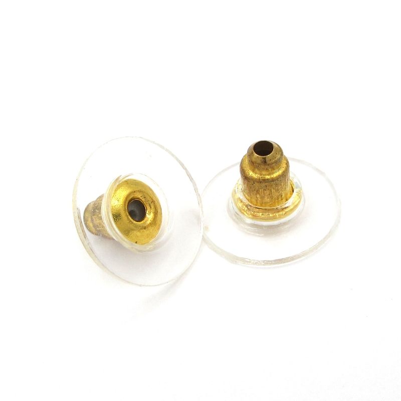 Chanel Earrings Gold And Black Coco Mark/ribbon