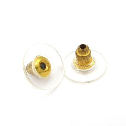 Chanel Earrings Gold And Black Coco Mark/ribbon