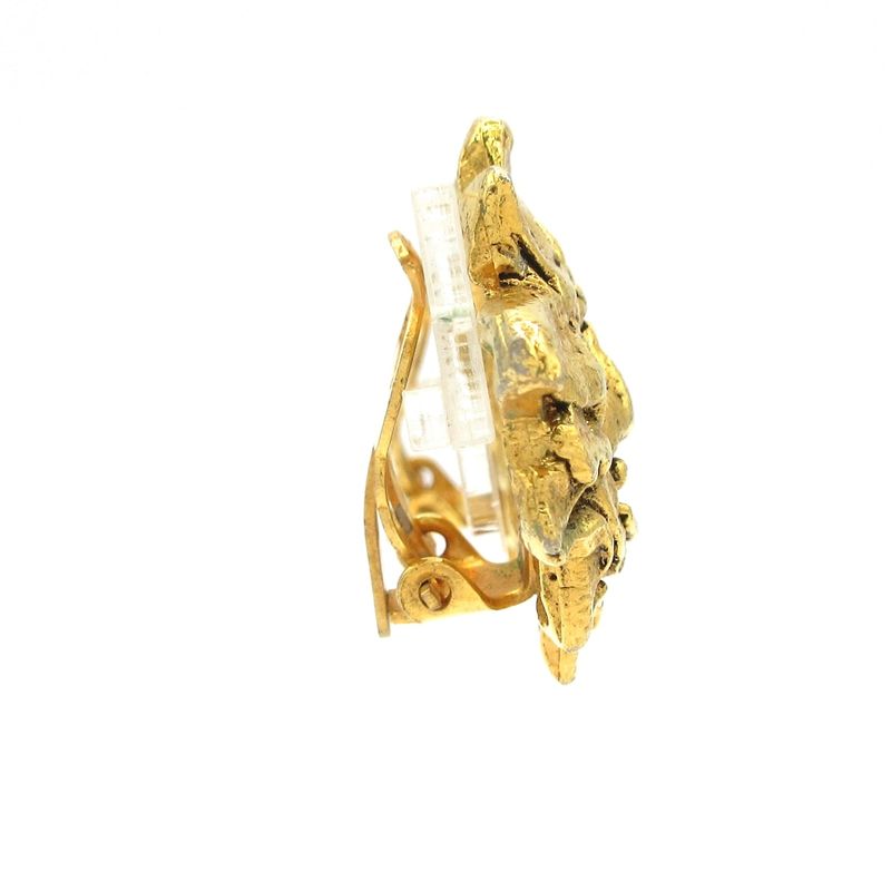 Hermes Earring Soleil Sun Gold Vintage/sun/face