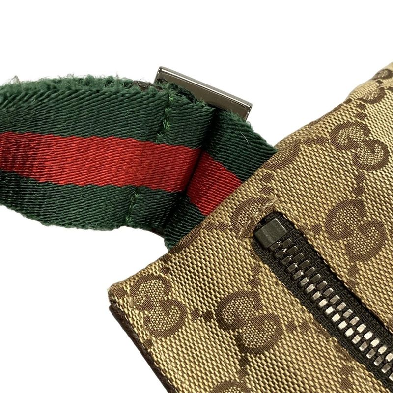 Gucci Waist Pouch GG Patternsherry (web) 28566 Beige X Dark Brown X Multi
