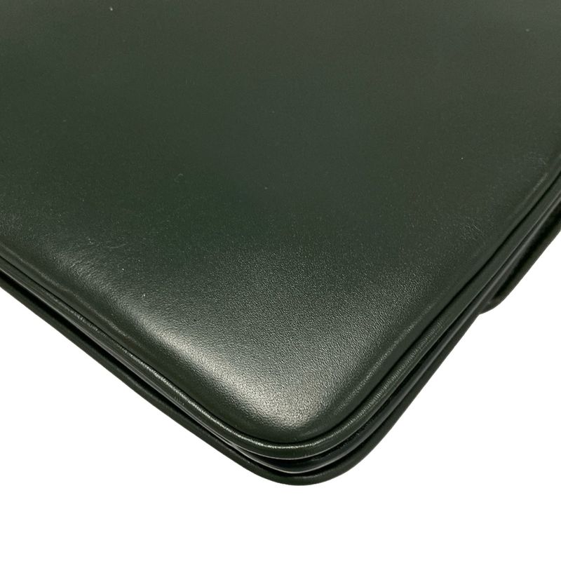 Saint Laurent Paris Shoulder Bag Mayon Satchel 649795 Dark Green Leather