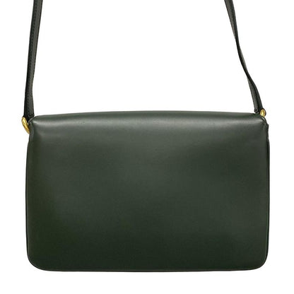 Saint Laurent Paris Shoulder Bag Mayon Satchel 649795 Dark Green Leather