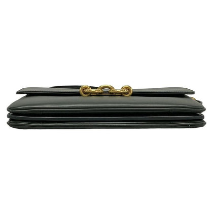 Saint Laurent Paris Shoulder Bag Mayon Satchel 649795 Dark Green Leather