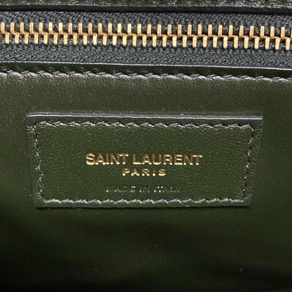 Saint Laurent Paris Shoulder Bag Mayon Satchel 649795 Dark Green Leather