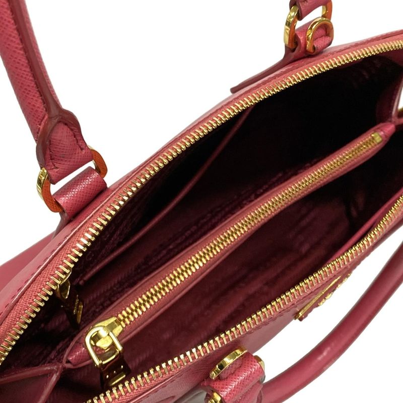 Prada Handbag Promenade Bl0837 Pink Leather