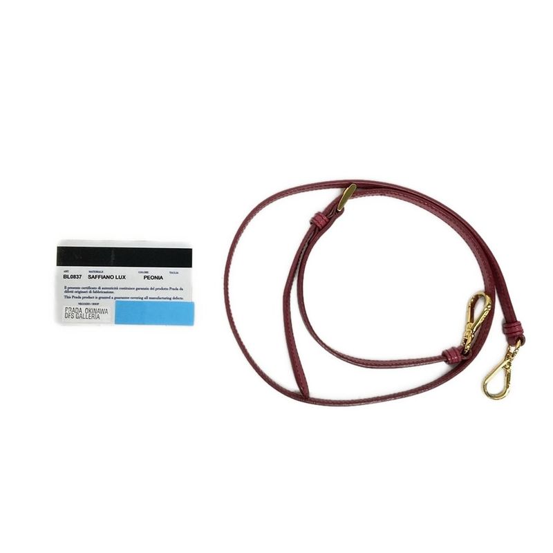 Prada Handbag Promenade Bl0837 Pink Leather