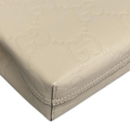 Gucci Tote Bag GG Super Mini Bag/shima Line 790133 Beige Leather