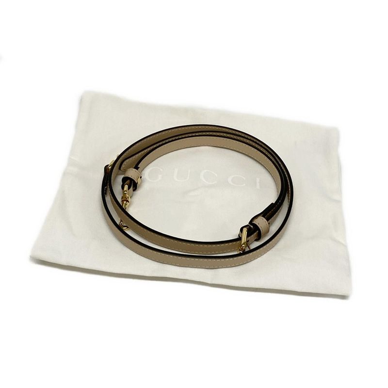 Gucci Tote Bag GG Super Mini Bag/shima Line 790133 Beige Leather