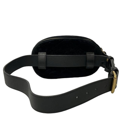 Gucci GG Marmont Waist Pouch 476434 Black Quilted Leather